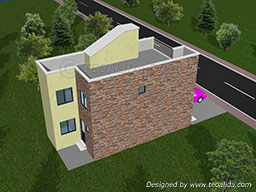 3d房子设计后面视图