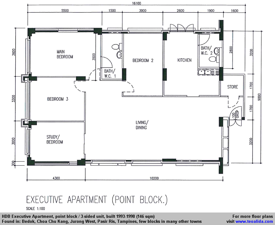 HDB行政公寓平面图