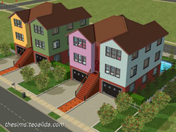 半独立式房屋与车库和游泳池 Sims粉丝页面 Yobo体育官网登录